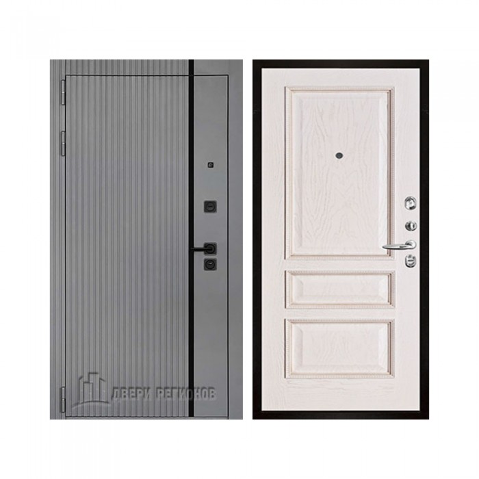 Президент Лайн Титан, цвет силк титан + черный пластик, панель - вена цвет белая патина