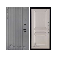 Президент Лайн Титан, цвет силк титан + черный пластик, панель - виктория цвет эмаль слоновая кость