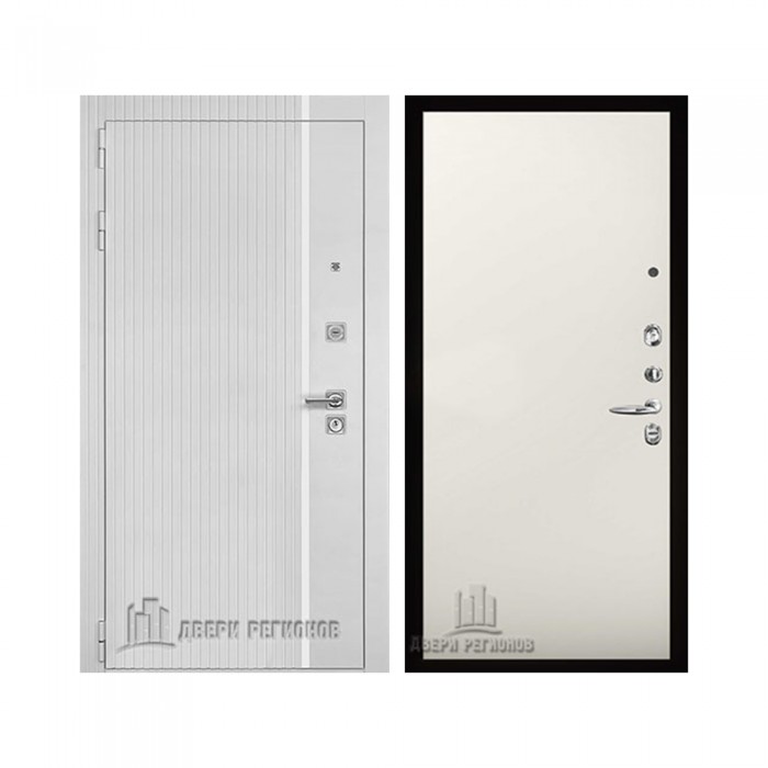 Президент Лайн Белый, цвет белый матовый + белый пластик, панель - aurum цвет магнолия гладкая (Tamburat 4100)