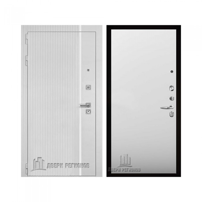 Президент Лайн Белый, цвет белый матовый + белый пластик, панель - aurum цвет манхэттен гладкий (Tamburat 4100)