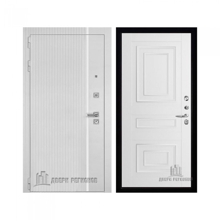 Президент Лайн Белый, цвет белый матовый + белый пластик, панель - 62001 цвет белая серена