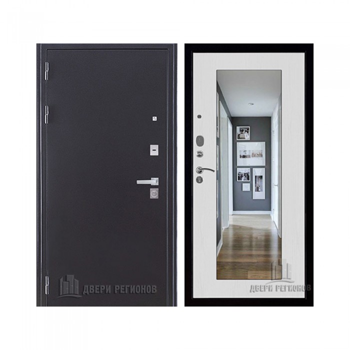 Колизей Плюс, цвет темное серебро антик, панель - зеркало maxi цвет белый сандал