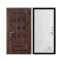 Уличная Центурион, цвет лиственница мореная + черная патина, панель - 62001 цвет белая серена