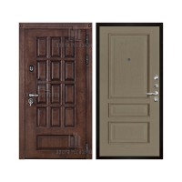 Уличная Центурион, цвет лиственница мореная + черная патина, панель - вена цвет нефрит