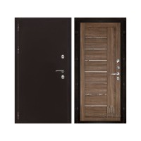 Уличная Термо 3, цвет антик медь, панель - light 2110 (зеркало) цвет серый велюр