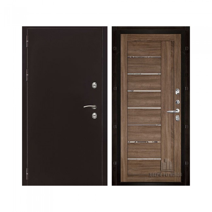 Уличная Термо 3, цвет антик медь, панель - light 2110 (зеркало) цвет серый велюр