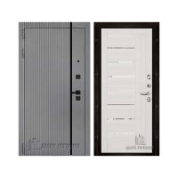 Президент Лайн Титан, цвет силк титан + черный пластик, панель - light 2110 (зеркало) цвет капучино велюр