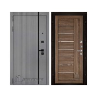 Президент Лайн Титан, цвет чёрная мягкая шагрень, панель - light 2110 (зеркало) цвет серый велюр