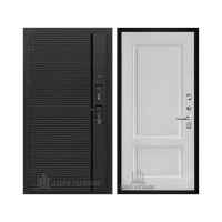 Президент Стайл, цвет чёрная мягкая шагрень, панель - lana (лана) цвет белый снег soft