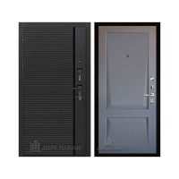 Президент Стайл, цвет чёрная мягкая шагрень, панель - perfecto цвет серый бархат