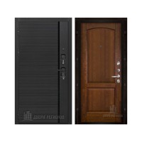 Президент Стайл, цвет чёрная мягкая шагрень, панель - фоборг цвет античный орех