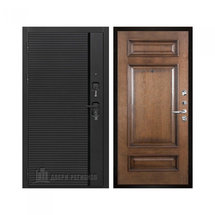 Президент Стайл, цвет чёрная мягкая шагрень, панель - рим багет цвет коньяк