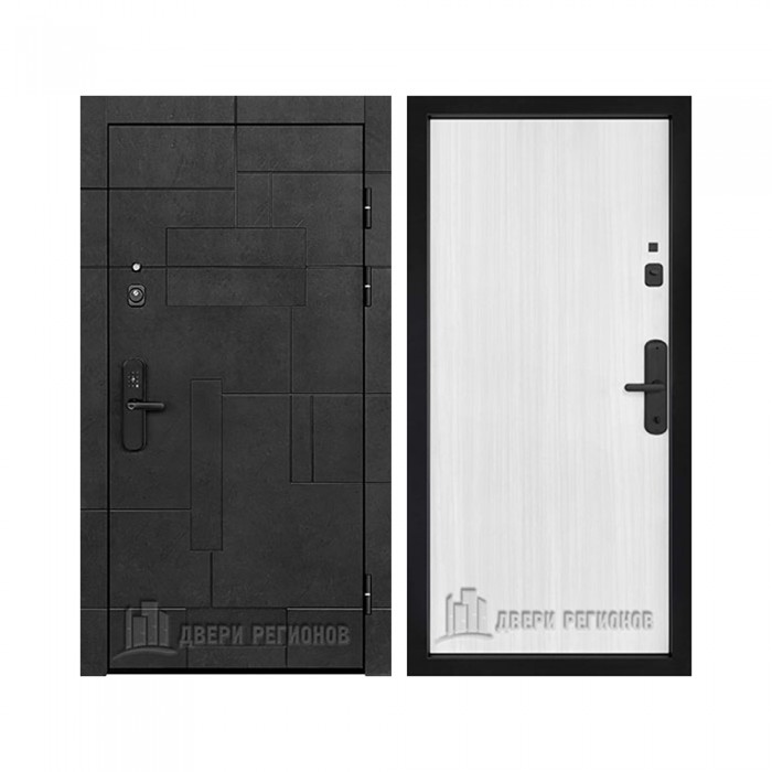 Флагман Доминион, цвет Бетон черный, панель - Флагман Доминион цвет Белый матовый МДФ 6 мм