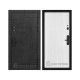 Дверь входная Флагман Доминион, цвет Бетон черный, панель - Флагман Доминион цвет Белый матовый МДФ 6 мм