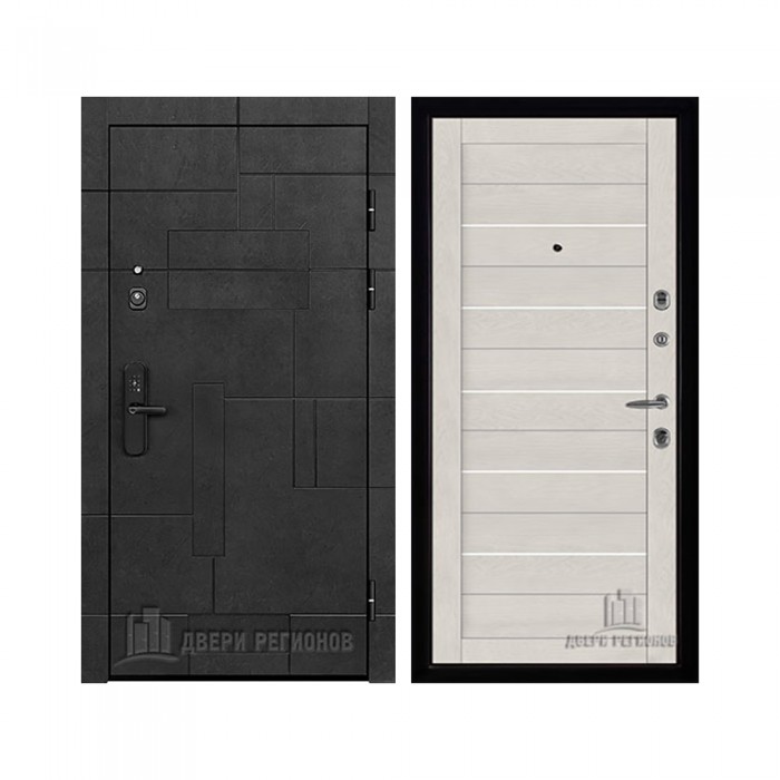 Флагман Доминион, цвет Бетон черный, панель - light 2127 цвет Бьянка soft