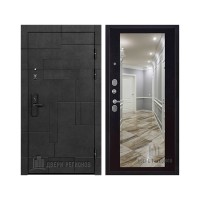 Флагман Доминион, цвет Бетон черный, панель - Зеркало maxi цвет Венге