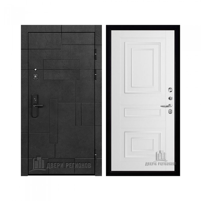 Флагман Доминион, цвет Бетон черный, панель - 62001 цвет Белая Серена