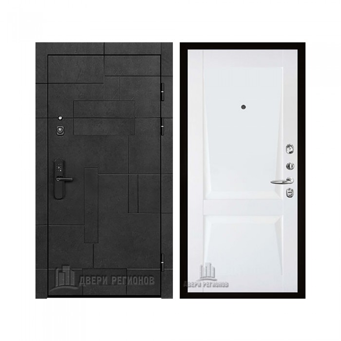 Флагман Доминион, цвет Бетон черный, панель - perfecto цвет Белый бархат