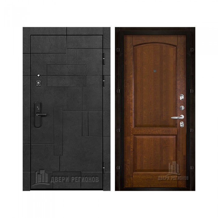 Флагман Доминион, цвет Бетон черный, панель - Фоборг цвет Античный орех