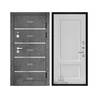 Флагман Z, цвет Бетон графит, панель - lana (Лана) цвет Белый снег soft