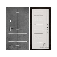 Флагман Z, цвет Бетон графит, панель - light 2110 (зеркало) цвет Капучино велюр