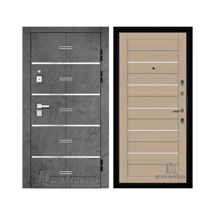 Флагман Z, цвет Бетон графит, панель - light 2127 цвет Кремовый soft