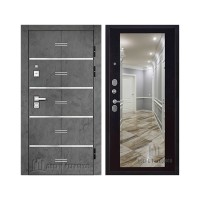 Флагман Z, цвет Бетон графит, панель - Зеркало maxi цвет Венге