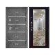Дверь входная Флагман Z, цвет Бетон графит, панель - Зеркало maxi цвет Венге