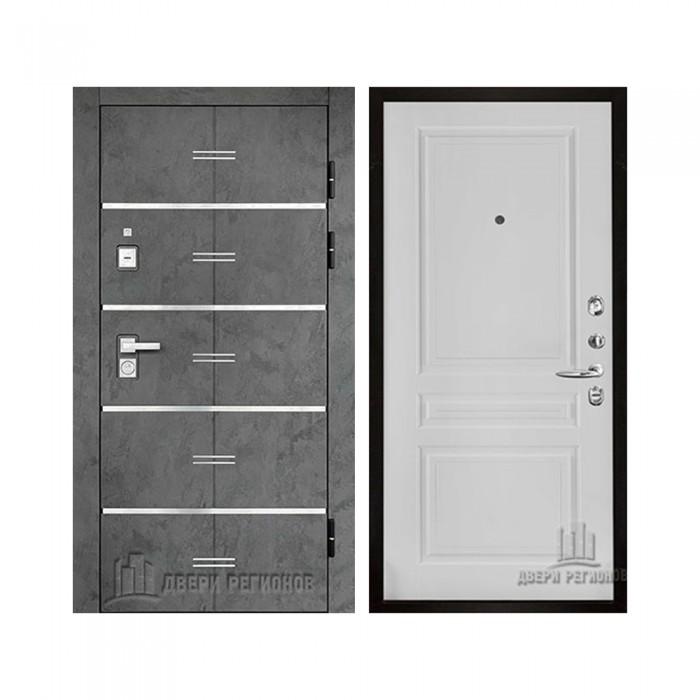 Флагман Z, цвет Бетон графит, панель - Турин цвет Эмаль белая