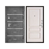 Флагман Z, цвет Бетон графит, панель - Вена цвет Белая патина