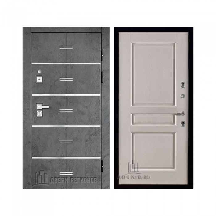 Флагман Z, цвет Бетон графит, панель - Виктория цвет Эмаль слоновая кость