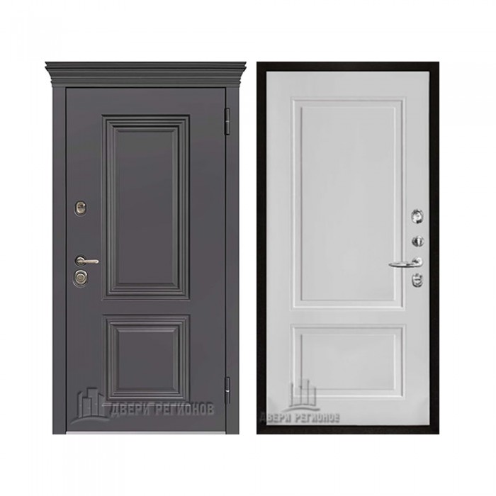 Уличная Гранит Термо, цвет Горький шоколад, панель - lana (Лана) цвет Белый снег soft