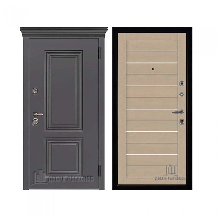 Уличная Гранит Термо, цвет Горький шоколад, панель - light 2127 цвет Кремовый soft