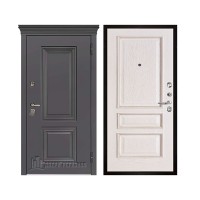 Уличная Гранит Термо, цвет Горький шоколад, панель - Вена цвет Белая патина