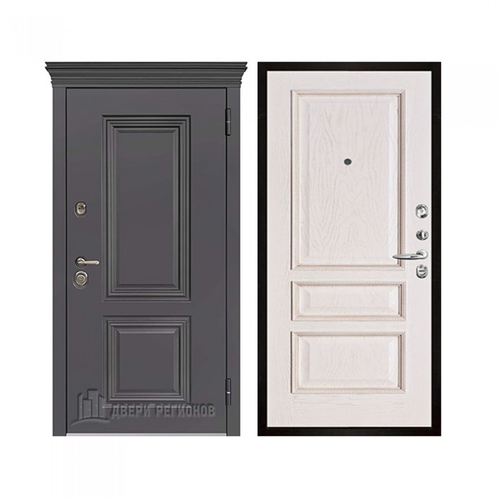 Уличная Гранит Термо, цвет Горький шоколад, панель - Вена цвет Белая патина