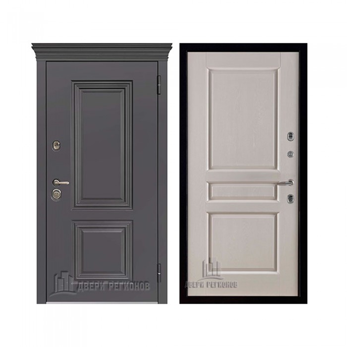 Уличная Гранит Термо, цвет Горький шоколад, панель - Виктория цвет Эмаль слоновая кость