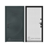 Уличная Малахит Термо, цвет Зеленый темный, панель - Малахит цвет МДФ эмаль белая (16 мм)