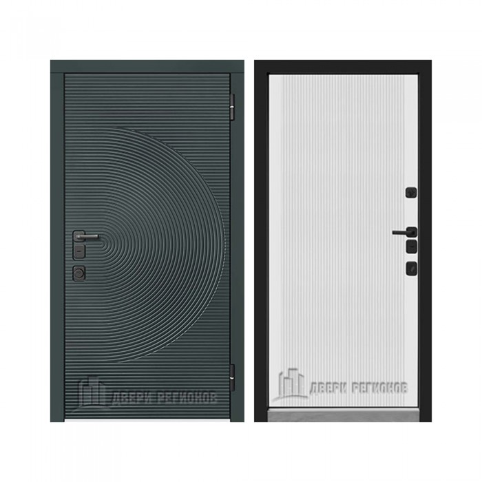 Уличная Малахит Термо, цвет Зеленый темный, панель - Малахит цвет МДФ эмаль белая (16 мм)