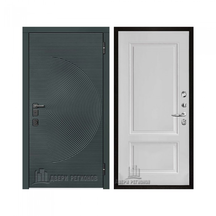 Уличная Малахит Термо, цвет Зеленый темный, панель - lana (Лана) цвет Белый снег soft