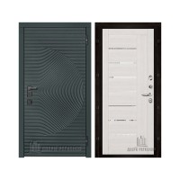 Уличная Малахит Термо, цвет Зеленый темный, панель - light 2110 (зеркало) цвет Капучино велюр