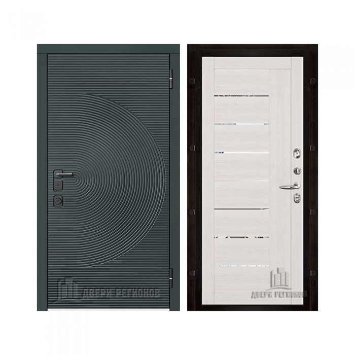 Уличная Малахит Термо, цвет Зеленый темный, панель - light 2110 (зеркало) цвет Капучино велюр