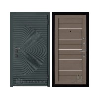 Уличная Малахит Термо, цвет Зеленый темный, панель - light 2127 цвет Тортора soft