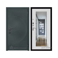 Уличная Малахит Термо, цвет Зеленый темный, панель - Зеркало maxi цвет Белый сандал