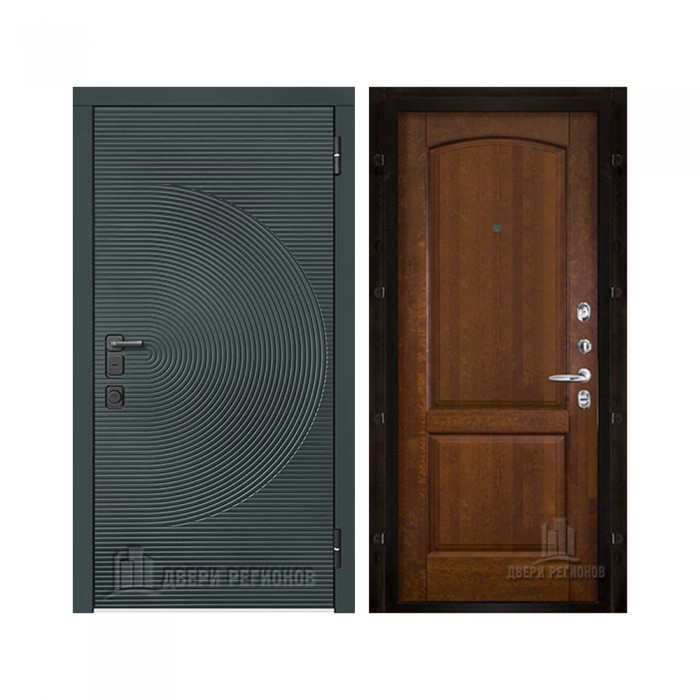 Уличная Малахит Термо, цвет Зеленый темный, панель - Фоборг цвет Античный орех