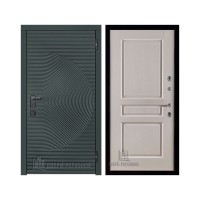 Уличная Малахит Термо, цвет Зеленый темный, панель - Виктория цвет Эмаль слоновая кость