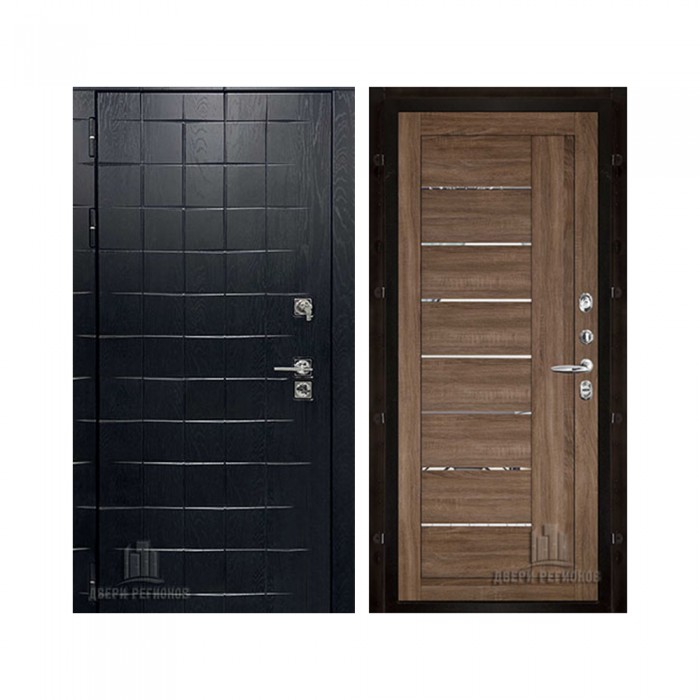 Взломостойкая ALBERO BLACK, цвет Альберо Блэк Рисунок грань, панель - light 2110 (зеркало) цвет Серый велюр