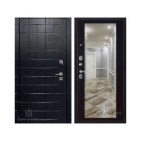Взломостойкая ALBERO BLACK, цвет Альберо Блэк Рисунок грань, панель - Зеркало maxi цвет Венге