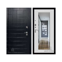 Взломостойкая ALBERO BLACK, цвет Альберо Блэк Рисунок грань, панель - Зеркало maxi цвет Белый сандал