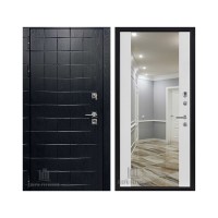 Взломостойкая ALBERO BLACK, цвет Альберо Блэк Рисунок грань, панель - Зеркало infinity цвет Белый