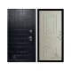 Дверь входная взломостойкая ALBERO BLACK, цвет Альберо Блэк Рисунок грань, панель - 62001 цвет Светло-серый Серена